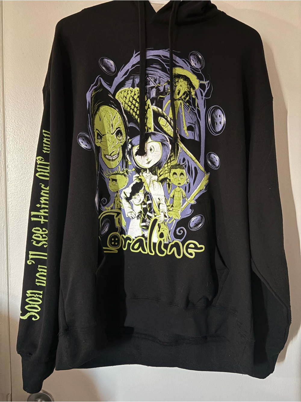 Coraline Group Tonal Print Pullover Hoodie Unisex
